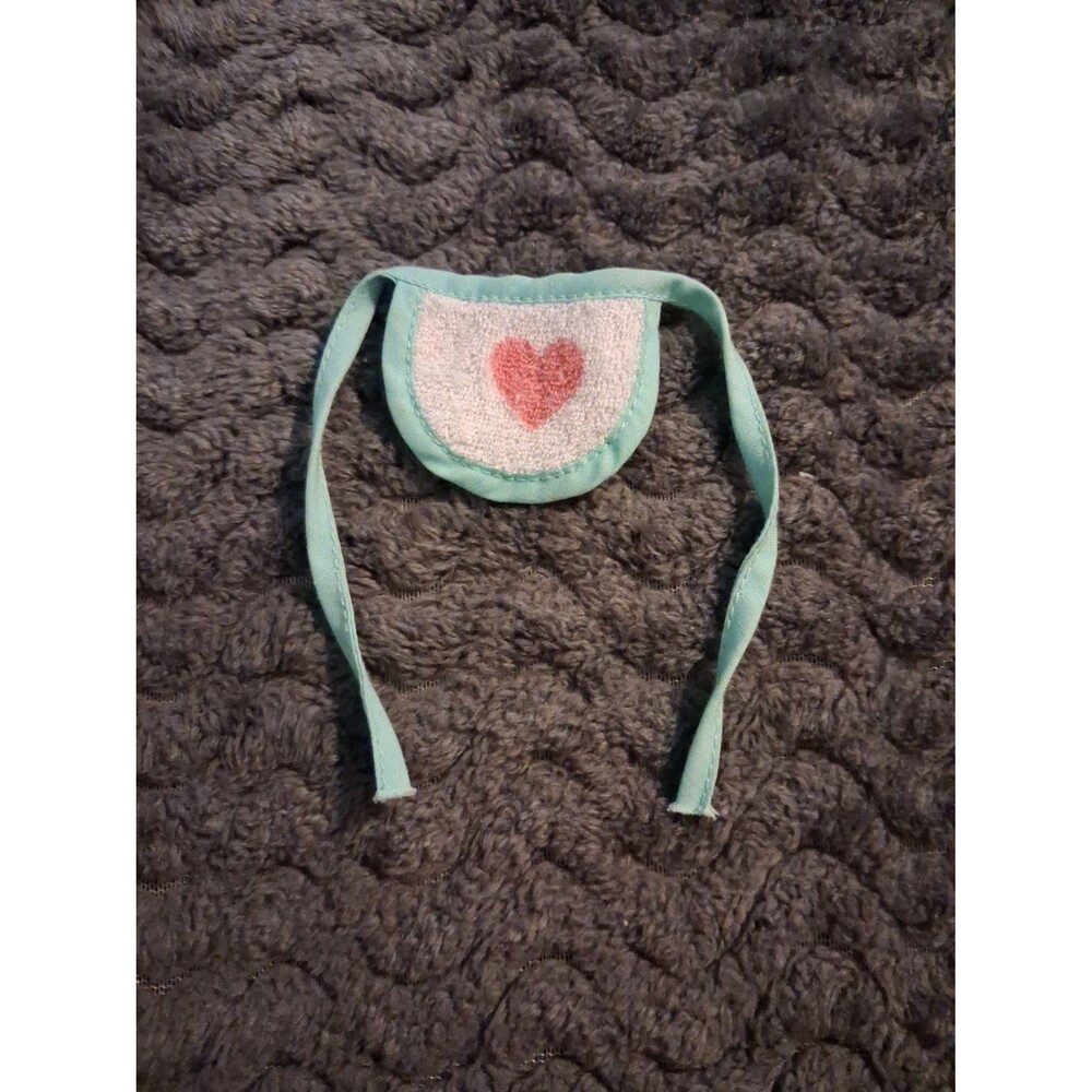 Vintage Hasbro My Little Pony Bib Blue White Pink heart